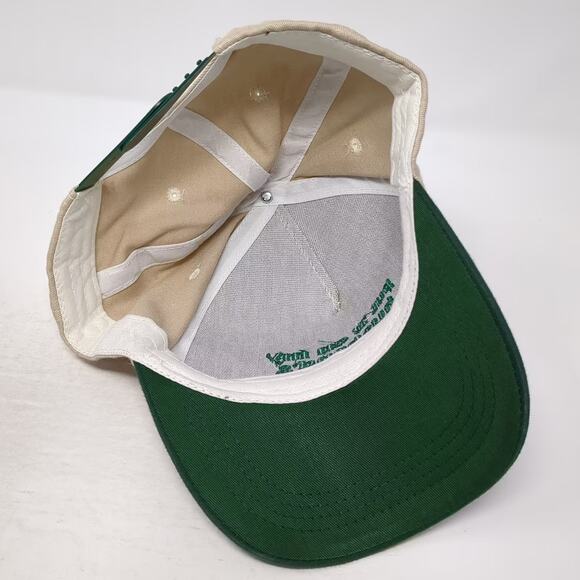 Put It On My Husband's Tab 5 Panel Hat Beige Green OS Adjustable Snapback Cap - Picture 7 of 8
